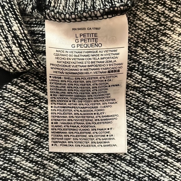 Banana Republic Petite Textured Stripe Patio Dress Size LP - Picture 12 of 14